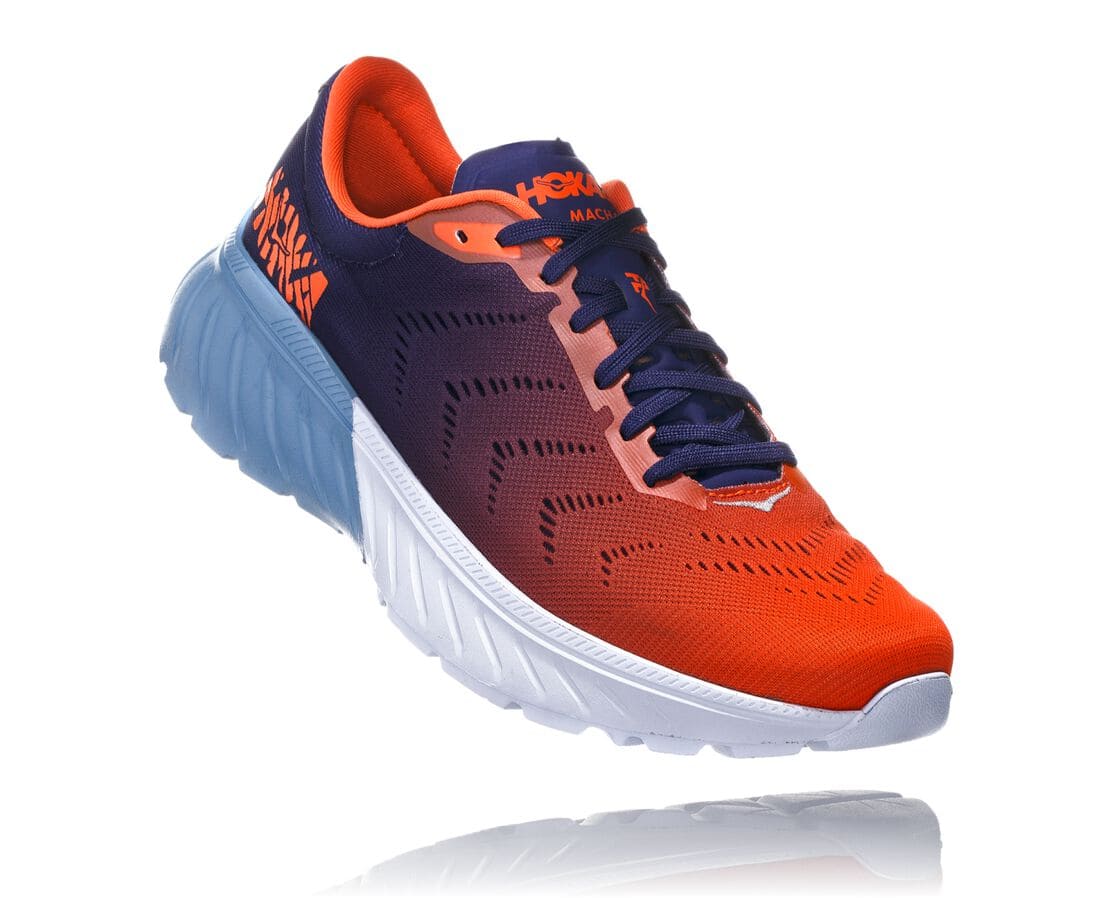 Hoka One One Mach 2 Philippines - Mens Road Running Shoes - Blue / Orange | YH0536749